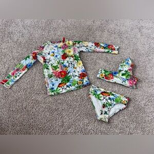 Molo Floral Kids 3 pieces Swim Set size 3/4y (98/104)
